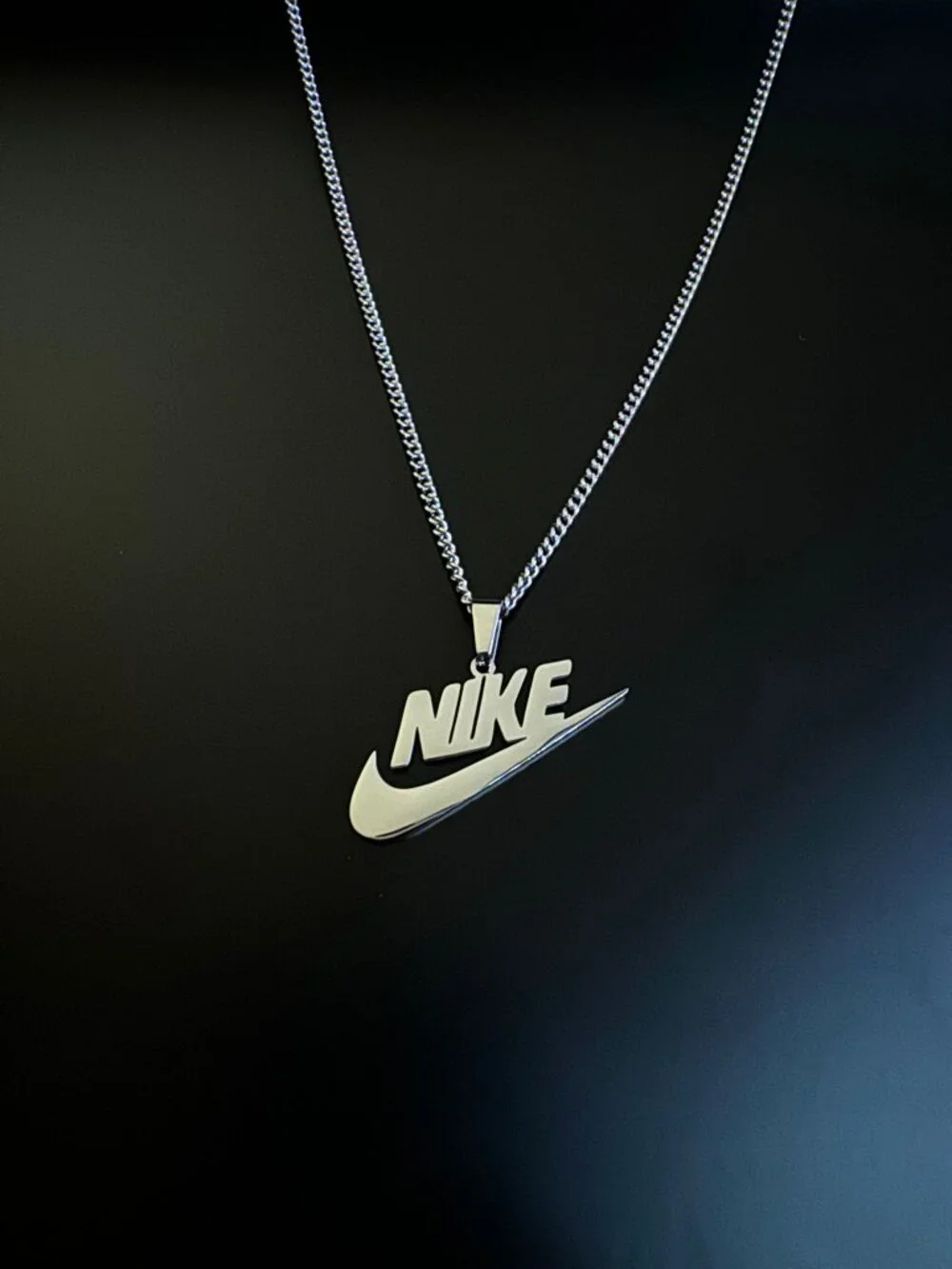Silver Nike Necklace - Thin Chain - 20